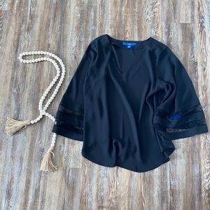 Black Kimono Sleeve Blouse